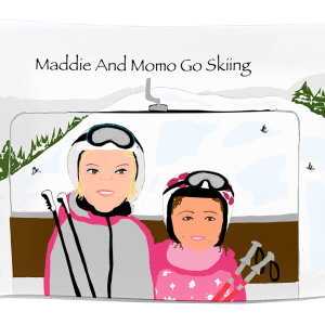 Maddie and Momo go Skiing