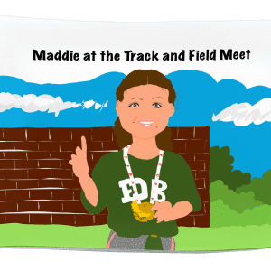 Maddie at the Track and Field day